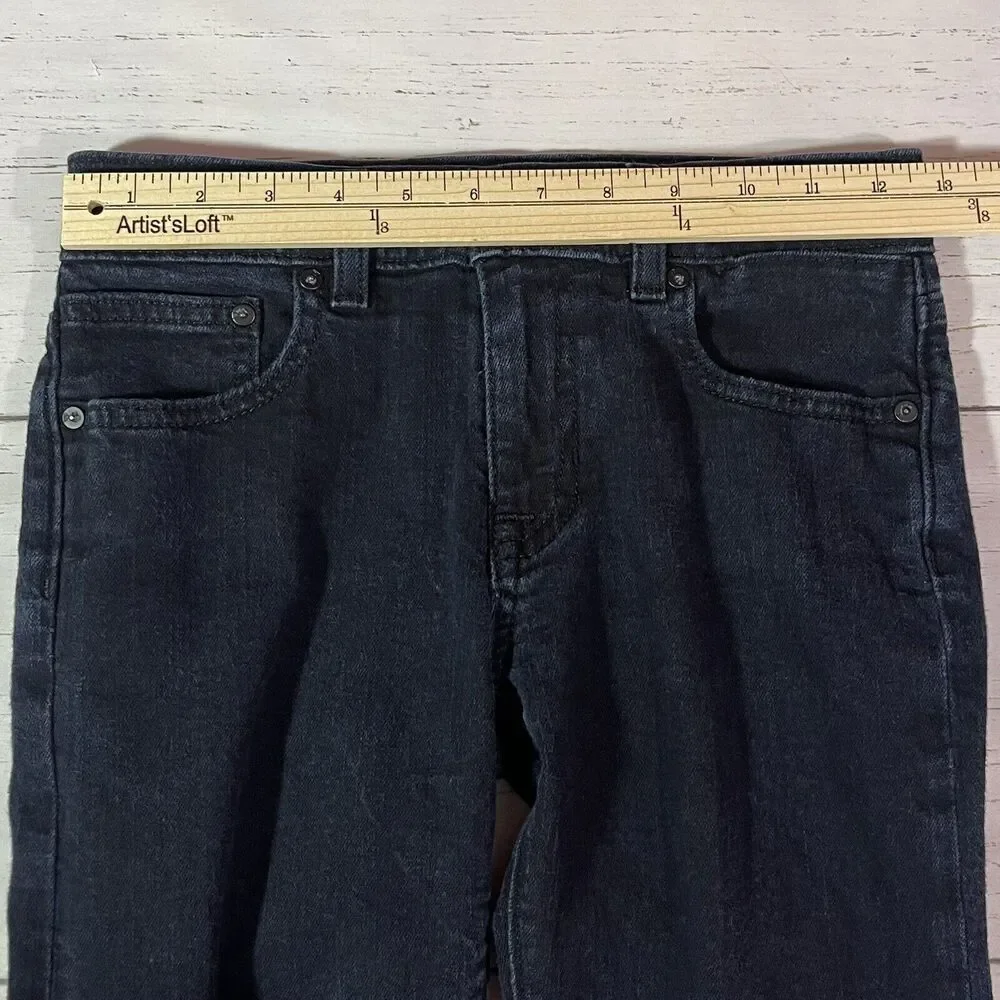 Quiksilver Jeans Womens Size 26 Black Straight Low Rise Dark Wash Denim